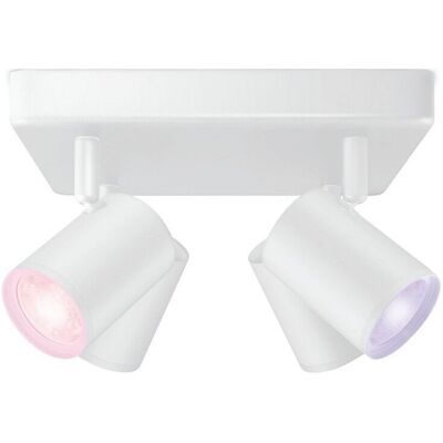 Philips Wiz Colors 8719514554559 IMAGEO stropné bodové svietidlo/spot 4xGU10 4x5W/345lm 2200-6500K+RGB biela Philips Wiz Colors 8719514554559 IMAGEO stropné bodové svietidlo/spot 4xGU10 4x5W/345lm 2200-6500K+RGB biela