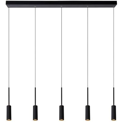LUCIDE 24401/35/30 TUBULE Závesné svietidlo LED 5x7W čierna LUCIDE 24401/35/30 TUBULE Závesné svietidlo LED 5x7W čierna