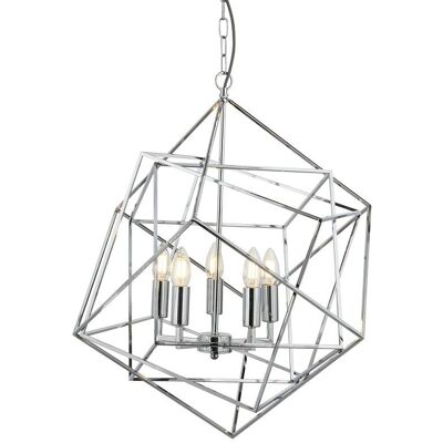 Searchlight 7865-5CC CUBE závesné svietidlo E14 5x7W Searchlight 7865-5CC CUBE závesné svietidlo E14 5x7W
