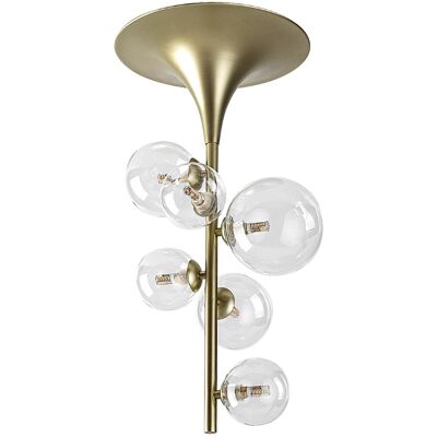 RABALUX 71298 Aslov stropné svietidlo D320mm 6xG9 zlatá, priehľadná RABALUX 71298 Aslov stropné svietidlo D320mm 6xG9 zlatá, priehľadná