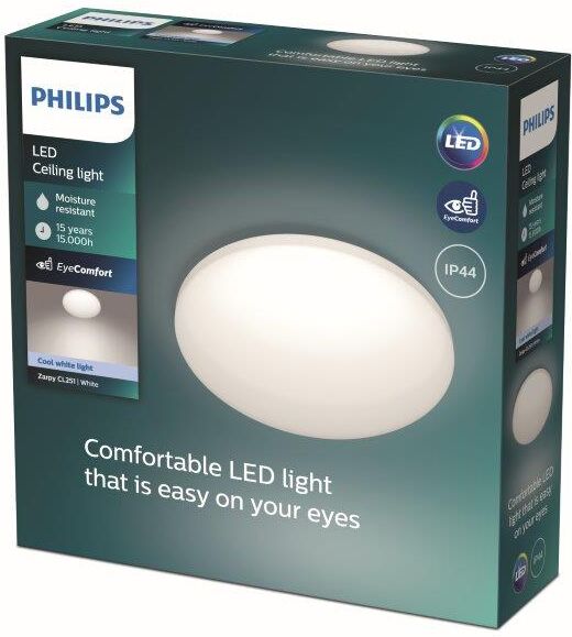 Philips Zarpy LED CL251 stropné svietidlo 250mm 10W/1050lm 4000K IP44