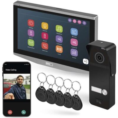 EMOS H4020 GoSmart Sada domáceho videovrátnika EMOS IP750A, čierná, Wi-Fi EMOS H4020 GoSmart Sada domáceho videovrátnika EMOS IP750A, čierná, Wi-Fi