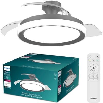 Stropný ventilátor so svetlom LED 2700–6500K čierna IP20 PHILIPS Bliss 8721103096043 Stropný ventilátor so svetlom LED 2700–6500K čierna IP20 PHILIPS Bliss 8721103096043