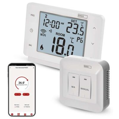 Emos P56211 GoSmart Bezdrôtový izbový termostat, biela, WiFi Emos P56211 GoSmart Bezdrôtový izbový termostat, biela, WiFi