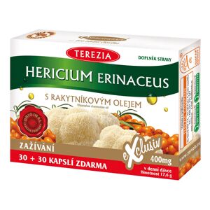 Terezia Company Hericium erinaceus so 100% rakytníkovým olejom 30 kapsúl + 30 kapsúl ZADARMO