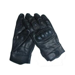 Mil-Tec® (Sturm Handels) Kožené rukavice TACTICAL Mil-Tec® s plastovým chráničom – Čierna (Farba: Čierna, Veľkosť: L)