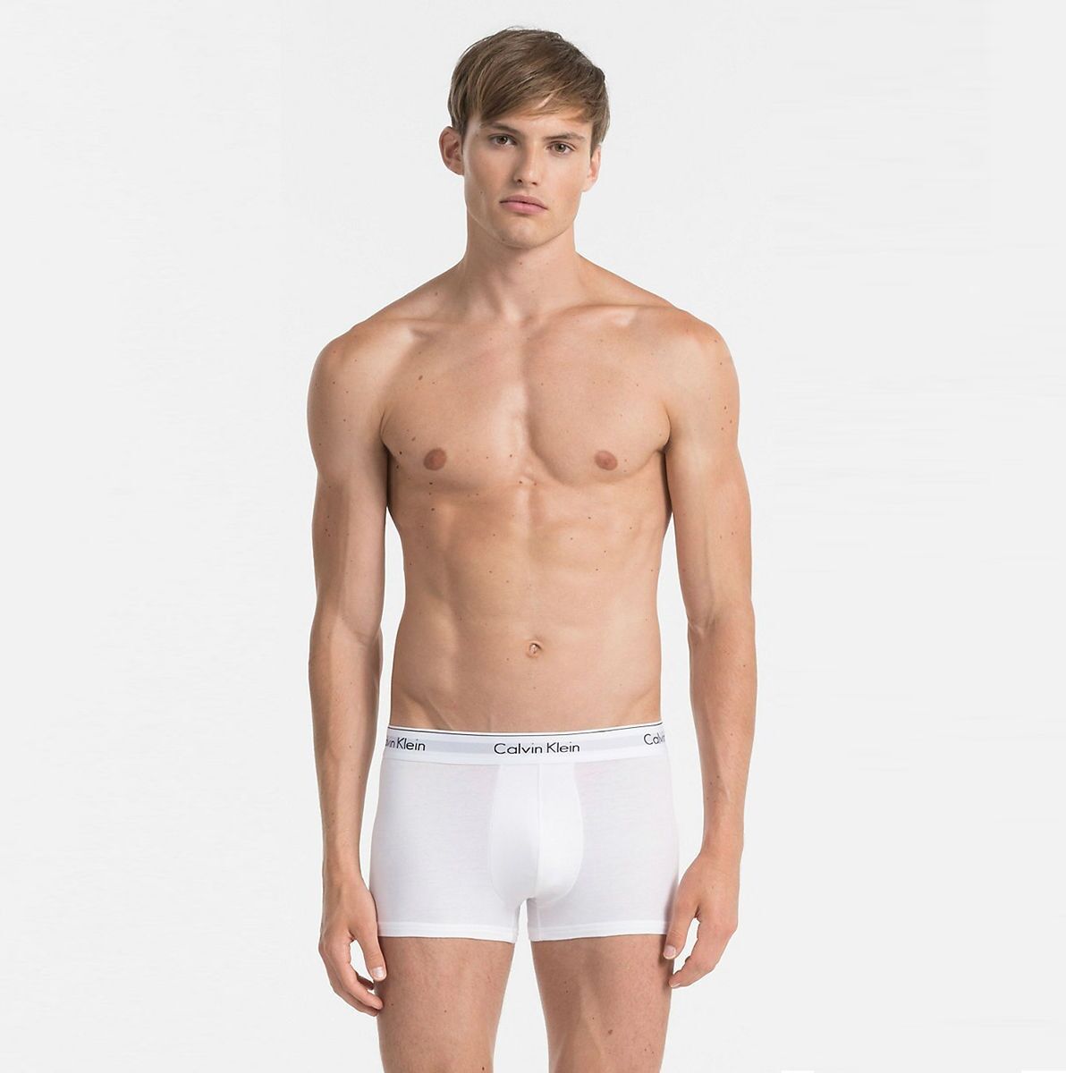 CALVIN KLEIN Sada 2ks – Biele boxerky Low Rise Cotton Stretch – S