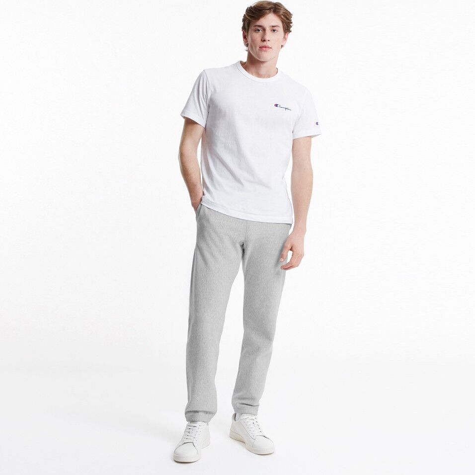 CHAMPION Svetlošedé tepláky Elastic Cuff Pants – XL