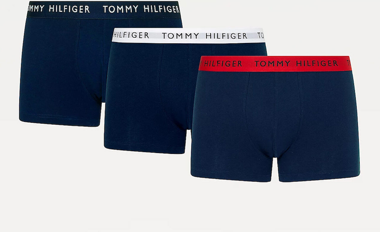 TOMMY HILFIGER Sada 3 ks – Boxerky Essential Recycled Trunks WB – S