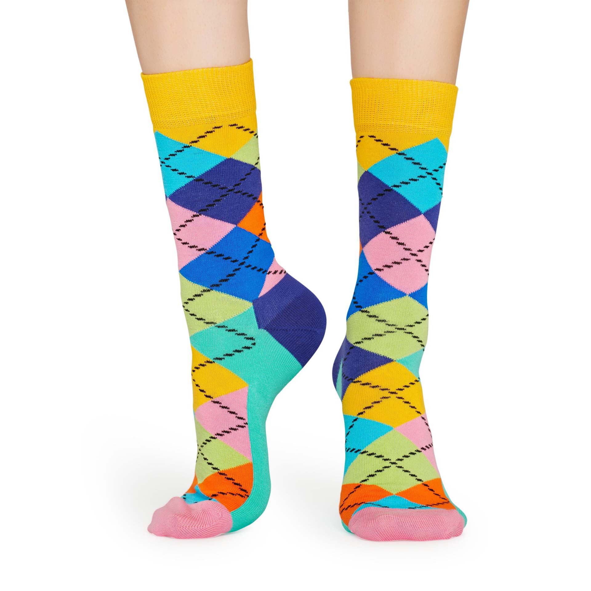 HAPPY SOCKS Farebné vzorované ponožky Argyle – 36 - 40