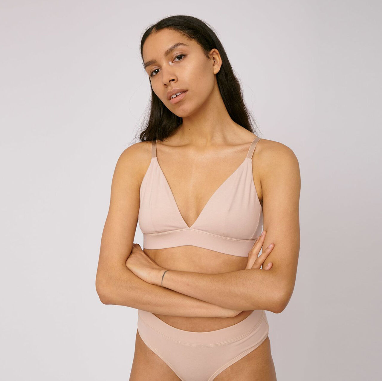 ORGANIC BASICS Podprsenka Organic Cotton Triangle Bra – L