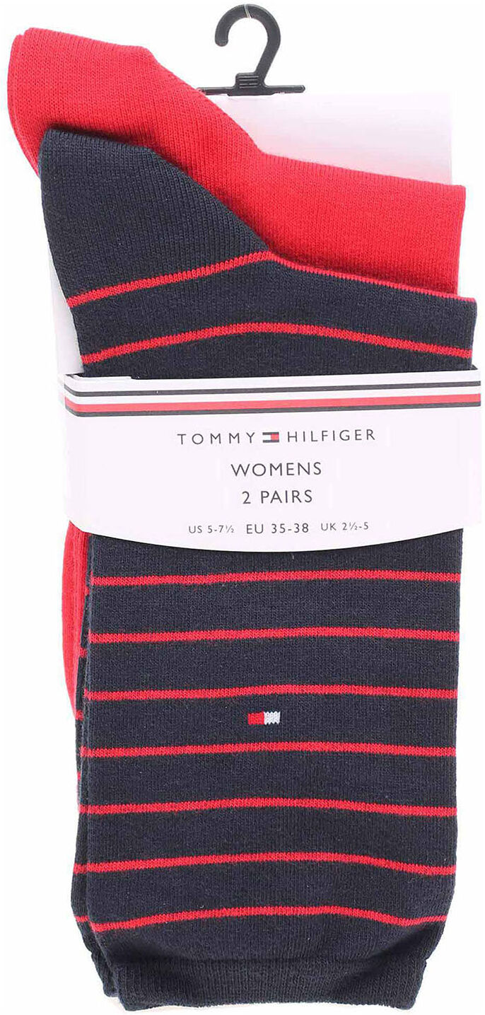 Tommy Hilfiger dámské ponožky 100001494 007 red-navy 38