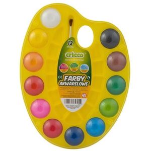 CRICCO na paletke, 12 farieb + štetec CRICCO na paletke, 12 farieb + štetec