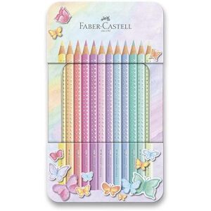 FABER-CASTELL Sparkle Pastel v plechu, 12 farieb FABER-CASTELL Sparkle Pastel v plechu, 12 farieb
