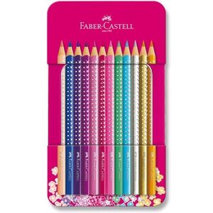 Pastelky Faber-Castell Sparkle v dizajnovej plechovej dóze, 12 farieb Pastelky Faber-Castell Sparkle v dizajnovej plechovej dóze, 12 farieb