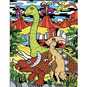 Colorvelvet Zamatový obrázok Dinosaury Colorvelvet Zamatový obrázok Dinosaury