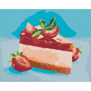 Zuty – Maľovanie Podľa Čísel – Jahodový Cheesecake (Myroslava Voloschuk), 80 × 100 cm, Plátno + Rám Zuty – Maľovanie Podľa Čísel – Jahodový Cheesecake (Myroslava Voloschuk), 80 × 100 cm, Plátno + Rám