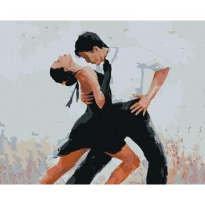 Zuty – Maľovanie Podľa Čísel – Tanečníci Tancujúci Tango, 80 × 100 cm, Plátno + Rám Zuty – Maľovanie Podľa Čísel – Tanečníci Tancujúci Tango, 80 × 100 cm, Plátno + Rám