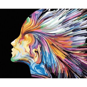 Zuty – Maľovanie Podľa Čísel – Žena S Farebnými Pruhmi, 80 × 100 cm, Plátno + Rám Zuty – Maľovanie Podľa Čísel – Žena S Farebnými Pruhmi, 80 × 100 cm, Plátno + Rám