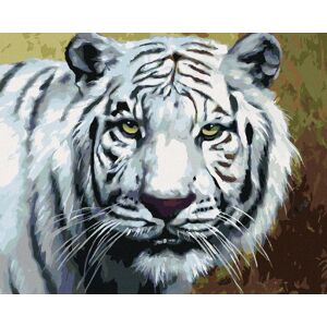 Zuty – Maľovanie podľa čísel – Biely tiger pohľad portrét (D. Rusty Rust), 80 × 100 cm, plátno + rám Zuty – Maľovanie podľa čísel – Biely tiger pohľad portrét (D. Rusty Rust), 80 × 100 cm, plátno + rám