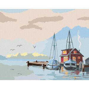 Zuty – Maľovanie Podľa Čísel – Mólo A Plachetnice (D. Rusty Rust), 80 × 100 cm, Plátno + Rám Zuty – Maľovanie Podľa Čísel – Mólo A Plachetnice (D. Rusty Rust), 80 × 100 cm, Plátno + Rám