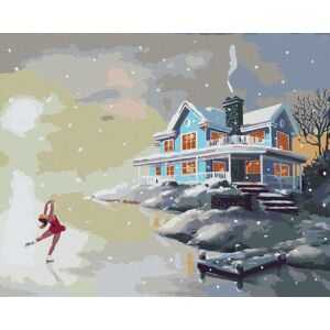 Zuty – Maľovanie Podľa Čísel – Krasokorčuliarka Na Ľade Pri Móle A Modrý Dom (D. Rusty Rust), 80 × 100 cm, Plátno + Rám Zuty – Maľovanie Podľa Čísel – Krasokorčuliarka Na Ľade Pri Móle A Modrý Dom (D. Rusty Rust), 80 × 100 cm, Plátno + Rám