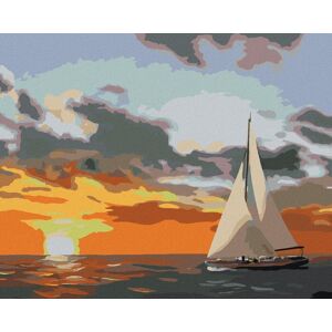 Zuty – Maľovanie Podľa Čísel – Plachetnica A Západ Slnka Na Mori (D. Rusty Rust), 80 × 100 cm, Plátno + Rám Zuty – Maľovanie Podľa Čísel – Plachetnica A Západ Slnka Na Mori (D. Rusty Rust), 80 × 100 cm, Plátno + Rám
