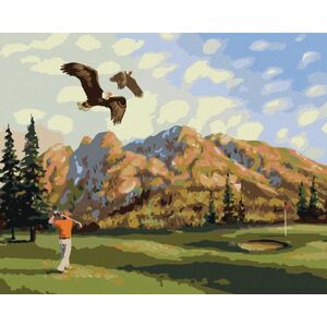 Zuty – Maľovanie podľa čísel – Golfista a orol (D. Rusty Rust), 80 × 100 cm, plátno + rám Zuty – Maľovanie podľa čísel – Golfista a orol (D. Rusty Rust), 80 × 100 cm, plátno + rám