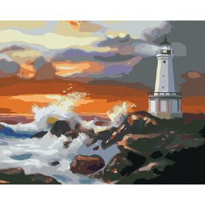 Zuty – Maľovanie podľa čísel – Maják pri súmraku (D. Rusty Rust), 80 × 100 cm, plátno + rám Zuty – Maľovanie podľa čísel – Maják pri súmraku (D. Rusty Rust), 80 × 100 cm, plátno + rám