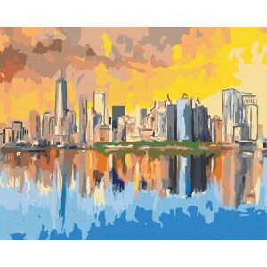 Zuty – Maľovanie Podľa Čísel – New York V Odraze Vody, 80 × 100 cm, Plátno + Rám Zuty – Maľovanie Podľa Čísel – New York V Odraze Vody, 80 × 100 cm, Plátno + Rám