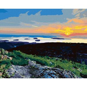 Zuty - Maľovanie podľa čísel - Západ slnka nad krajinou (Ted Davis), 80 x 100 cm, plátno + rám Zuty - Maľovanie podľa čísel - Západ slnka nad krajinou (Ted Davis), 80 x 100 cm, plátno + rám