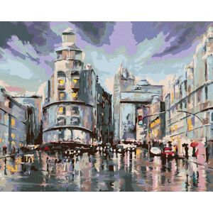 Zuty - Maľovanie podľa čísel - Madrid a daždivé počasie, 80 × 100 cm, plátno + rám Zuty - Maľovanie podľa čísel - Madrid a daždivé počasie, 80 × 100 cm, plátno + rám