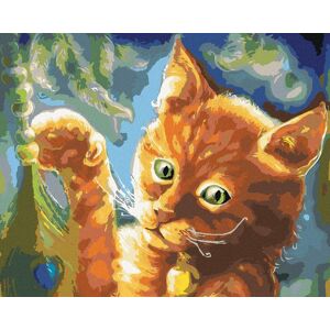 Zuty – Maľovanie Podľa Čísel – Fantasy Oranžová Mačka, 80 × 100 cm, Plátno + Rám Zuty – Maľovanie Podľa Čísel – Fantasy Oranžová Mačka, 80 × 100 cm, Plátno + Rám