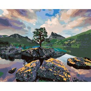 Zuty – Maľovanie Podľa Čísel – Jazero Innerdalsvatna, 80 × 100 cm, Plátno + Rám Zuty – Maľovanie Podľa Čísel – Jazero Innerdalsvatna, 80 × 100 cm, Plátno + Rám