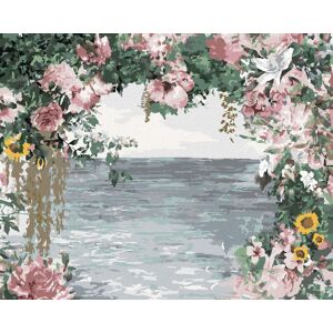 Zuty – Maľovanie Podľa Čísel – Kvetinová Brána K Moru, 80 × 100 cm, Plátno + Rám Zuty – Maľovanie Podľa Čísel – Kvetinová Brána K Moru, 80 × 100 cm, Plátno + Rám