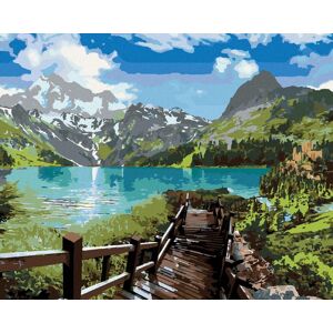 Zuty – Maľovanie Podľa Čísel – Schody K Jazeru, 80 × 100 cm, Plátno + Rám Zuty – Maľovanie Podľa Čísel – Schody K Jazeru, 80 × 100 cm, Plátno + Rám