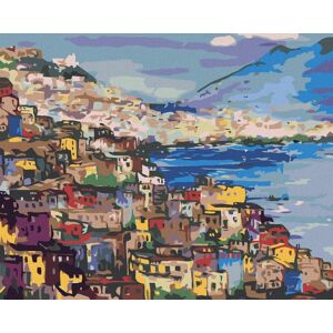 Zuty – Maľovanie Podľa Čísel – Pobrežie Neapol, 80 × 100 cm, Plátno + Rám Zuty – Maľovanie Podľa Čísel – Pobrežie Neapol, 80 × 100 cm, Plátno + Rám