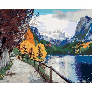Zuty – Maľovanie Podľa Čísel – Jesenná Scéna Jazera Vorderer, 80 × 100 cm, Plátno + Rám Zuty – Maľovanie Podľa Čísel – Jesenná Scéna Jazera Vorderer, 80 × 100 cm, Plátno + Rám