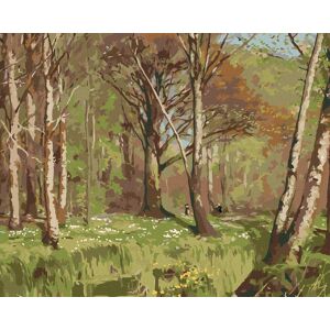 Zuty – Maľovanie Podľa Čísel – Deti V Lese Na Jar. Sasanky Kvitnú (H. A. Brendekilde), 80 × 100 cm, Plátno + Rám Zuty – Maľovanie Podľa Čísel – Deti V Lese Na Jar. Sasanky Kvitnú (H. A. Brendekilde), 80 × 100 cm, Plátno + Rám