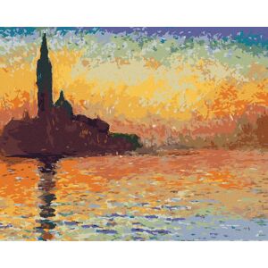 Zuty – Maľovanie Podľa Čísel – San Giorgio Maggiore Za Súmraku (Claude Monet), 80 × 100 cm, Plátno + Rám Zuty – Maľovanie Podľa Čísel – San Giorgio Maggiore Za Súmraku (Claude Monet), 80 × 100 cm, Plátno + Rám