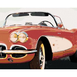 Zuty – Maľovanie Podľa Čísel – Červené Auto Zblízka, 80 × 100 cm, Plátno + Rám Zuty – Maľovanie Podľa Čísel – Červené Auto Zblízka, 80 × 100 cm, Plátno + Rám