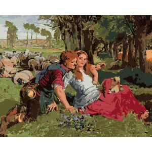 Zuty – Maľovanie Podľa Čísel – Najatý Pastier (Holman-Hunt William), 80 × 100 cm, Plátno + Rám Zuty – Maľovanie Podľa Čísel – Najatý Pastier (Holman-Hunt William), 80 × 100 cm, Plátno + Rám