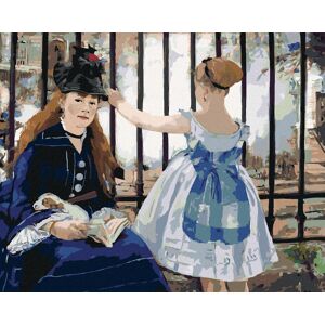 Zuty – Maľovanie Podľa Čísel – Pri Železnici (Édouard Manet), 80 × 100 cm, Plátno + Rám Zuty – Maľovanie Podľa Čísel – Pri Železnici (Édouard Manet), 80 × 100 cm, Plátno + Rám