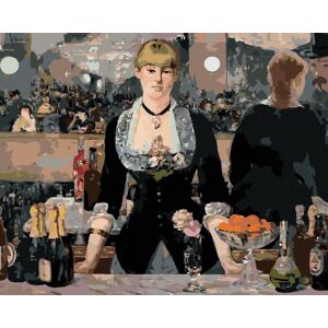 Zuty – Maľovanie Podľa Čísel – Bar Vo Folies Bergere (Édouard Manet), 80 × 100 cm, Plátno + Rám Zuty – Maľovanie Podľa Čísel – Bar Vo Folies Bergere (Édouard Manet), 80 × 100 cm, Plátno + Rám