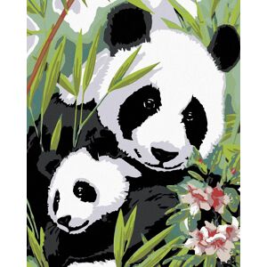 Diamondi – PANDA S MLÁĎAŤOM, 40 × 50 cm, bez rámu a bez napnutého plátna Diamondi – PANDA S MLÁĎAŤOM, 40 × 50 cm, bez rámu a bez napnutého plátna