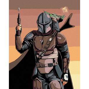 Diamondi – MANDALORIAN A BABY YODA, 40 × 50 cm, bez rámu a bez napnutia plátna Diamondi – MANDALORIAN A BABY YODA, 40 × 50 cm, bez rámu a bez napnutia plátna