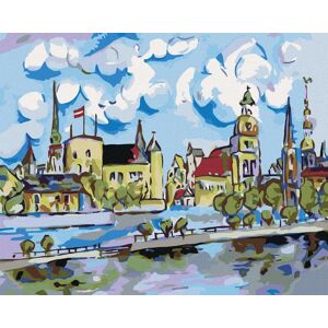Diamondi – CESTA K MESTU, 40 × 50 cm, bez rámu a bez napnutia plátna Diamondi – CESTA K MESTU, 40 × 50 cm, bez rámu a bez napnutia plátna