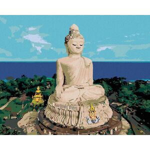 Diamondi – Diamantové maľovanie – BUDDHA A OCEÁN, 40 × 50 cm, vypnuté plátno na rám Diamondi – Diamantové maľovanie – BUDDHA A OCEÁN, 40 × 50 cm, vypnuté plátno na rám