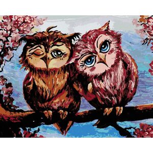 Diamondi – Diamantové maľovanie – SOVY NA STROME, 40 × 50 cm, bez rámu a bez vypnutia plátna Diamondi – Diamantové maľovanie – SOVY NA STROME, 40 × 50 cm, bez rámu a bez vypnutia plátna