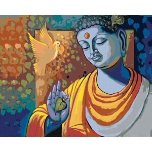 Diamondi – Diamantové maľovanie – BUDDHA A HOLUBICA, 40 × 50 cm, vypnuté plátno na rám Diamondi – Diamantové maľovanie – BUDDHA A HOLUBICA, 40 × 50 cm, vypnuté plátno na rám